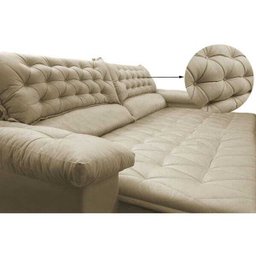 Sofá Retrátil e Reclinável Molas Ensacadas Cama Inbox Botonê 2,32M Espuma Viscoelástico Suede - 4