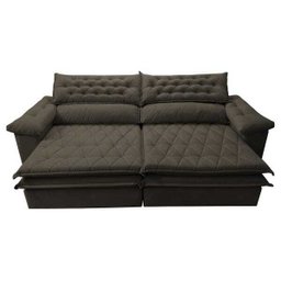 Sofá Retrátil e Reclinável Molas Ensacadas Cama Inbox Botonê 2,32M Espuma Viscoelástico Suede - 5