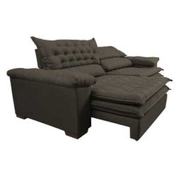 Sofá Retrátil e Reclinável Molas Ensacadas Cama Inbox Botonê 2,32M Espuma Viscoelástico Suede - 7