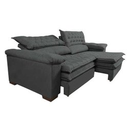 Sofá Retrátil e Reclinável Molas Ensacadas Cama Inbox Botonê 2,32M Espuma Viscoelástico Suede - 8