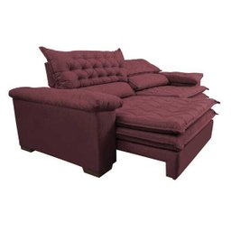 Sofá Retrátil e Reclinável Molas Ensacadas Cama Inbox Botonê 2,32M Espuma Viscoelástico Suede - 7