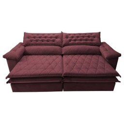 Sofá Retrátil e Reclinável Molas Ensacadas Cama Inbox Botonê 2,32M Espuma Viscoelástico Suede - 5