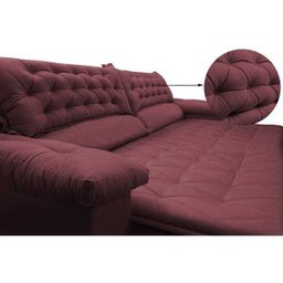 Sofá Retrátil e Reclinável Molas Ensacadas Cama Inbox Botonê 2,32M Espuma Viscoelástico Suede - 4