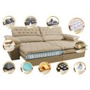 Ver imagem 3 de Sofá Retrátil e Reclinável Molas Ensacadas Cama Inbox Botonê 2,52M Espuma Viscoelástico Suede