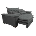 Ver imagem 7 de Sofá Retrátil e Reclinável Molas Ensacadas Cama Inbox Botonê 2,52M Espuma Viscoelástico Suede