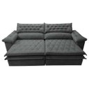 Ver imagem 5 de Sofá Retrátil e Reclinável Molas Ensacadas Cama Inbox Botonê 2,52M Espuma Viscoelástico Suede