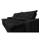Ver imagem 4 de Sofá Lisboa 2,52M Retrátil e Reclinável, Molas No Assento Tecido Suede Velusoft Preto Cama Inbox