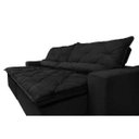 Ver imagem 4 de Sofá Lisboa 2,72M Retrátil e Reclinável, Molas No Assento Tecido Suede Velusoft Preto Cama Inbox