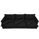 Ver imagem 5 de Sofá Lisboa 3,52M Retrátil e Reclinável, Molas No Assento e Almofadas Lombar Tecido Suede Preto