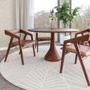 Ver imagem 2 de Mesa de Jantar Dubai Redonda MDF 100cm Castanho Seiva Cosméticos