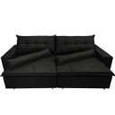 Ver imagem 5 de Sofá Montenegro 2,52M Retrátil e Reclinável, Mola No Assento e 2 Almofadas Lombar Tecido Suede