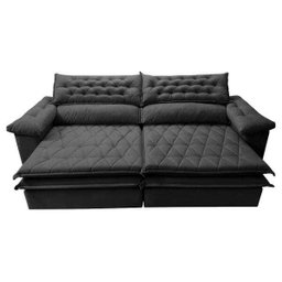 Sofá Retrátil e Reclinável Molas Ensacadas Cama Inbox Botonê 2,32M Espuma Viscoelástico Suede - 5