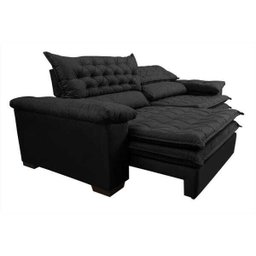 Sofá Retrátil e Reclinável Molas Ensacadas Cama Inbox Botonê 2,32M Espuma Viscoelástico Suede - 7