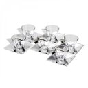 Ver imagem 2 de Jogo de Xícaras de Café com Pires Vidro 12 Peças 70ml Veneza Rojemac