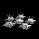 Ver imagem 3 de Jogo de Xícaras de Café com Pires Vidro 12 Peças 70ml Veneza Rojemac