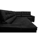 Ver imagem 4 de Sofá de Canto Retrátil e Reclinável, Molas Cama Inbox Austin 3,85x2,64 ou 2,64x3,85 Suede Preto