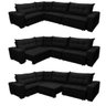 Sofá de Canto Retrátil e Reclinável, Molas Cama Inbox Oklahoma 3,85x2,61 ou 2,61x3,85 Suede Preto - 8