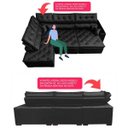 Ver imagem 3 de Sofá de Canto Retrátil e Reclinável com Molas Cama Inbox Platinum Esquerdo 3.00x2.36 Suede Preto