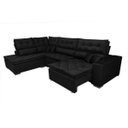 Ver mais imagens de Sofá de Canto Retrátil e Reclinável com Molas Cama Inbox Platinum Esquerdo 3.40x2.36 Suede Preto
