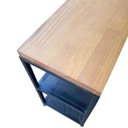 Ver imagem 4 de Banco Sapateira Estilo Industrial (tam G) - 2 Prateleiras de Ferro e Assento de Madeira