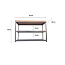 Ver imagem 6 de Banco Sapateira Estilo Industrial (tam G) - 2 Prateleiras de Ferro e Assento de Madeira