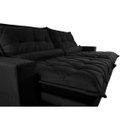 Ver imagem 4 de Sofá Retrátil e Reclinável 2,72m com Molas Ensacadas Cama Inbox Soft Tecido Suede Preto