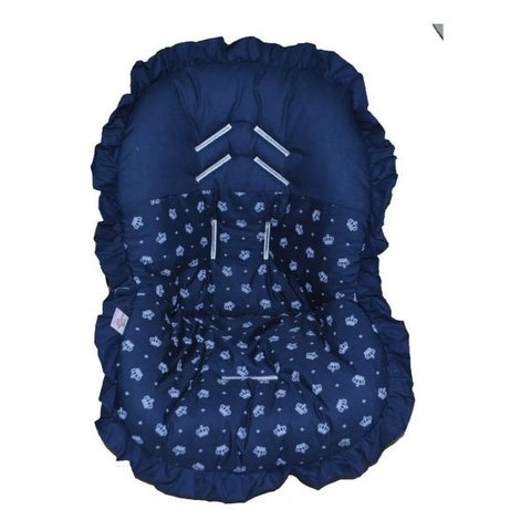 Capa Para Bebê Conforto Cadeirinha Príncipe Coroa Marinho