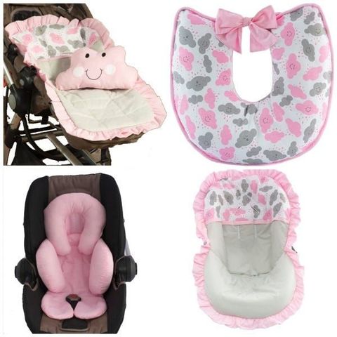 Kit Capa de Carrinho + Bebê Conforto + Apoio + Amamentação