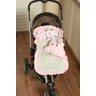 Kit Capa De Carrinho + Capa Bebê Conforto Nuvens Cinza Rosa - 3
