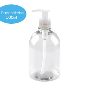 Kit 100 Saboneteira P/ Álcool Gel 500ml com Válvula Pump