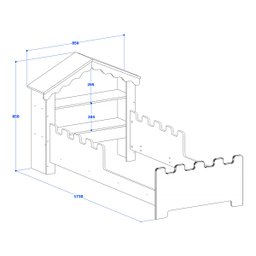 Cama Castelo Menina Princesa e Organizador de Brinquedos Casinha - 3