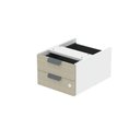Ver imagem 6 de Gaveteiro Aéreo para Mesa GA02G P15 2 Gavetas MDP Castanheira Natural Branco Pandin Móveis