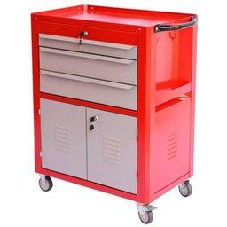 Carrinho para Ferramentas 120 Kg Fechado 3 Gavetas C-06 Vermelho Fercar - 2