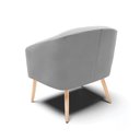 Ver imagem 2 de Cadeira Sala de Jantar Pé Palito Natural Stella Suede D03 - D'Rossi Cor Cinza