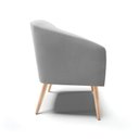 Ver imagem 4 de Cadeira Sala de Jantar Pé Palito Natural Stella Suede D03 - D'Rossi Cor Cinza
