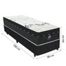 Cama Box Solteiro Colchão Molas Ensacadas Miami Gazin 88X188X70Cm Branco/Preto - 4