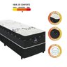 Cama Box Solteiro Colchão Molas Ensacadas Miami Gazin 88X188X70Cm Branco/Preto - 2