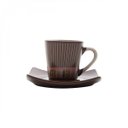 Ver imagem 2 de Jogo de Xícaras de Café com Pires Porcelana 12 Peças 90ml Stripes Rojemac