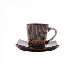 Jogo de Xícaras de Café com Pires Porcelana 12 Peças 90ml Stripes Rojemac - 2 Jogo de Xícaras de Café com Pires Porcelana 12 Peças 90ml Stripes Rojemac - 2