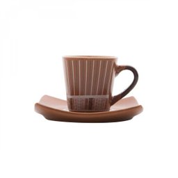 Jogo de Xícaras de Café com Pires Porcelana 12 Peças 90ml Stripes Rojemac - 7 Jogo de Xícaras de Café com Pires Porcelana 12 Peças 90ml Stripes Rojemac - 7