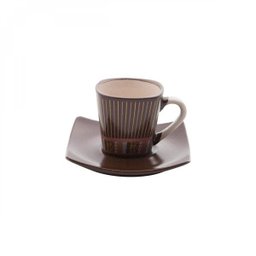 Jogo de Xícaras de Café com Pires Porcelana 12 Peças 90ml Stripes Rojemac - 3 Jogo de Xícaras de Café com Pires Porcelana 12 Peças 90ml Stripes Rojemac - 3