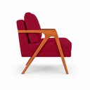 Ver imagem 7 de Poltrona Sala de Estar Maya Luxo Suede Marsala M3 - Monari Design