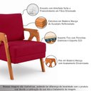 Ver imagem 5 de Poltrona Sala de Estar Maya Luxo Suede Marsala M3 - Monari Design