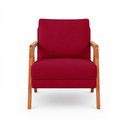Ver imagem 2 de Poltrona Sala de Estar Maya Luxo Suede Marsala M3 - Monari Design