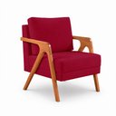 Ver imagem 6 de Poltrona Sala de Estar Maya Luxo Suede Marsala M3 - Monari Design