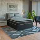 Ver imagem 3 de Cama Box Baú Viúva Preto + Colchão Paris Molas Ensacadas Suede Preto/preto