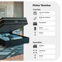 Ver imagem 5 de Cama Box Baú Viúva Preto + Colchão Paris Molas Ensacadas Suede Preto/preto