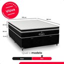 Ver imagem 6 de Cama Box Baú Viúva Preto + Colchão Paris Molas Ensacadas Suede Preto/preto