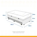 Ver imagem 4 de Cama Box Baú e Auxiliar Solteiro + Colchão de Molas Anjos Classic Superlastic 88cm