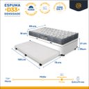 Ver imagem 5 de Cama Box Baú e Auxiliar Solteiro Branca + Colchão D33 Ortobom - Iso 100 - 88x188x60cm